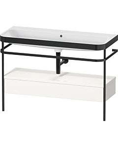 Duravit Happy D.2 Plus furniture washbasin combination HP4744N22220000 117.5x49cm, with metal console, without tap hole, white high gloss