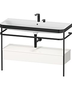 Duravit Happy D.2 Plus vanity combination HP4744E22220000 117.5x49cm, with metal console, 2 tap holes, white high gloss