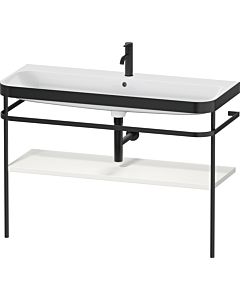 Duravit Happy D.2 Plus vanity washbasin combination HP4739O39390000 117.5x49cm, with metal console, 2000 hole, nordic white satin finish