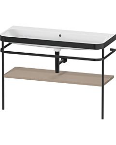Duravit Happy D.2 Plus Möbelwaschtisch-Kombination HP4739N75750000 117,5x49cm, mit Metallkonsole, ohne Hahnloch, leinen