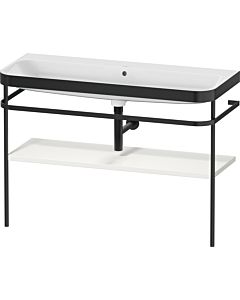 Duravit Happy D.2 Plus furniture washbasin combination HP4739N39390000 117.5x49cm, with metal console, without tap hole, nordic white satin finish