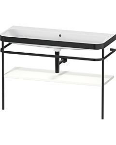 Duravit Happy D.2 Plus furniture washbasin combination HP4739N36360000 117.5x49cm, with metal console, without tap hole, white satin finish