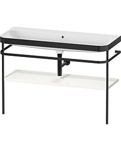 Duravit Happy D.2 Plus combinaison lavabo pour meuble HP4739N22220000 117,5x49cm, avec console en métal, sans trou pour robinetterie, blanc brillant