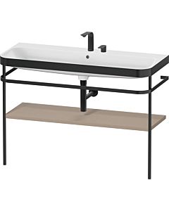 Duravit Happy D.2 Plus vanity washbasin combination HP4739E75750000 117.5x49cm, with metal console, 2 tap holes, linen