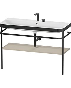 Duravit Happy D.2 Plus combinaison de vanité HP4739E60600000 117,5x49cm, avec console en métal, 2 trous pour robinetterie, finition satinée taupe
