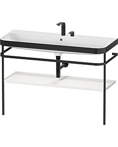 Duravit Happy D.2 Plus combinaison lavabo pour meuble HP4739E39390000 117,5x49cm, avec console en métal, 2 trous pour robinetterie, nordic blanc mat