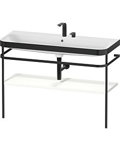 Duravit Happy D.2 Plus furniture washbasin combination HP4739E36360000 117.5x49cm, with metal console, 2 tap holes, white satin finish