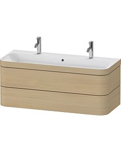 Duravit Happy D.2 Plus meuble-lavabo HP4640O71710000 117,5x49cm, avec trou pour robinetterie 2000 , 2 tiroirs, chêne méditerranéen
