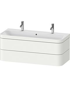 Duravit Happy D.2 Plus meuble-lavabo HP4640O36360000 117,5x49cm, avec trou pour robinetterie 2000 , 2 tiroirs, blanc