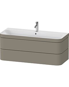 Duravit Happy D.2 Plus vanity HP4639O92920000 117.5x49cm, 2 drawers, 2000 tap hole, stone gray satin finish