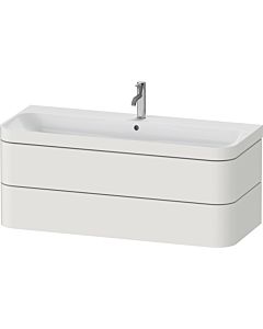 Duravit Happy D.2 Plus Möbelwaschtisch-Unterschrank HP4639O39390000 117,5x49cm, 2 Schubkästen, 1 Hahnloch, nordic weiß seidenmatt