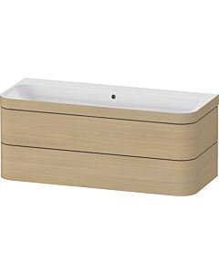 Duravit Happy D.2 Plus meuble sous-lavabo HP4639N71710000 117,5x49cm, 2 tiroirs, sans trou pour robinetterie, chêne méditerranéen