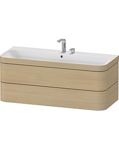 Duravit Happy D.2 Plus meuble sous-lavabo HP4639E71710000 117,5x49cm, 2 tiroirs, 2 trous pour robinetterie, chêne méditerranéen