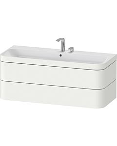 Duravit Happy D.2 Plus meuble sous vasque HP4639E36360000 117,5x49cm, 2 tiroirs, 2 trous pour robinetterie, blanc
