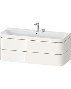 Duravit Happy D.2 Plus vanity HP4639E22220000 117.5x49cm, 2 drawers, 2 tap holes, white high gloss
