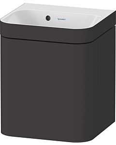 Duravit Happy D.2 Plus vanity HP4634N80800000 40x36cm, 2000 door, hinged right, without tap hole, graphite super matt