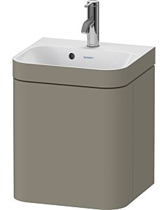 Duravit Happy D.2 Plus vanity HP4633O92920000 40x36cm, 2000 door, left hinged, with tap hole, stone gray satin finish