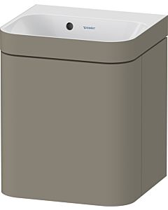 Duravit Happy D.2 Plus meuble-lavabo HP4633N92920000 40x36cm, porte 2000 , charnières à gauche, sans trou pour robinetterie, finition satinée gris pierre