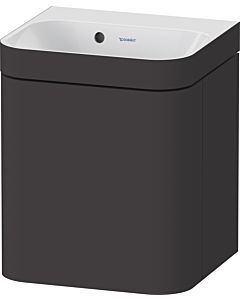 Duravit Happy D.2 Plus Möbelwaschtisch-Unterschrank HP4633N80800000 40x36cm, 1 Tür, Anschlag links, ohne Hahnloch, graphit supermatt
