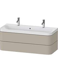 Duravit Happy D.2 Plus Möbelwaschtisch HP4379O60600000 117,5x49cm, 2 Schubkästen, taupe seidenmatt