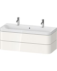 Duravit Happy D.2 Plus Möbelwaschtisch HP4379O22220000 117,5x49cm, 2 Schubkästen, weiß hochglanz
