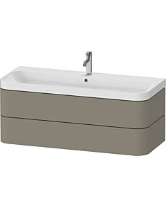 Duravit vasque à poser Happy D.2 Plus HP4349O92920000 117,5x49cm, 2 tiroirs, trou pour robinetterie 2000 , finition satinée gris pierre