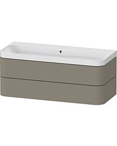 Duravit Happy D.2 Plus vanity HP4349N92920000 117.5x49cm, 2 drawers, without tap hole, stone gray satin finish