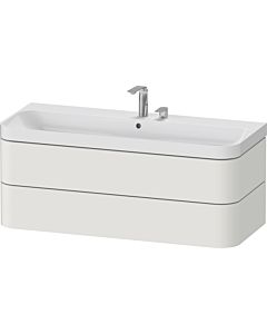 Duravit Happy D.2 Plus Möbelwaschtisch HP4349E39390000 117,5x49cm, 2 Schubkästen, 2 Hahnlöcher, nordic weiß seidenmatt