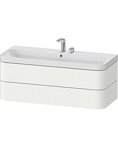 Duravit Happy D.2 Plus vanity HP4349E36360000 117.5x49cm, 2 drawers, 2 tap holes, white satin finish