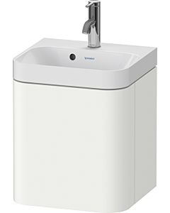Duravit vasque à poser Happy D.2 Plus HP4344O36360000 40x36cm, porte 2000 , charnière à droite, avec trou pour robinet, blanc