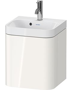 Duravit vasque à poser Happy D.2 Plus HP4344O22220000 40x36cm, porte 2000 , charnière à droite, avec trou pour robinetterie, blanc brillant