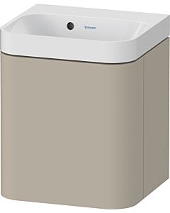 Duravit vasque à poser Happy D.2 Plus HP4344N60600000 40x36cm, porte 2000 , charnière à droite, sans trou pour robinetterie, finition taupe satiné
