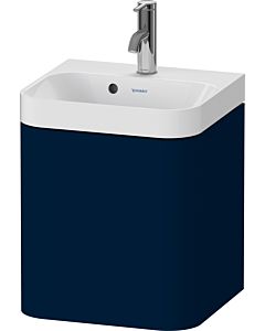 Duravit vasque à poser Happy D.2 Plus HP4340O98980000 40x36cm, porte 2000 , charnière à gauche, avec trou pour robinetterie, finition satinée bleu nuit