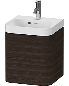 Duravit Happy D.2 Plus Möbelwaschtisch HP4340O69690000 40x36cm, 1 Tür, Anschlag links, mit Hahnloch, nussbaum gebürstet
