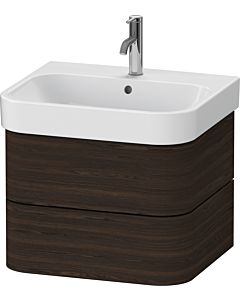 Duravit Happy D.2 Plus Waschtisch-Unterschrank HP4385069690000 57,5 x 49 cm, nussbaum gebürstet, 2 Schubkästen