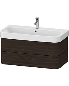 Duravit Happy D.2 Plus Waschtisch-Unterschrank HP4388069690000 97,5 x 49 cm, nussbaum gebürstet, 2 Schubkästen