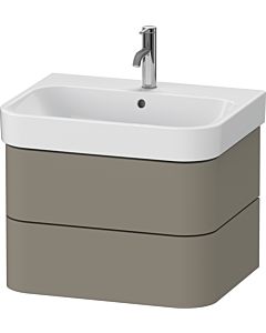 Duravit Happy D.2 Plus Waschtisch-Unterschrank HP4386092920000 62,5 x 49 cm, steingrau seidenmatt, 2 Schubkästen