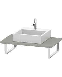 Duravit L-Cube Konsole LC106C00707 Stärke 3 cm, betongrau matt, für Aufsatzbecken, variabel