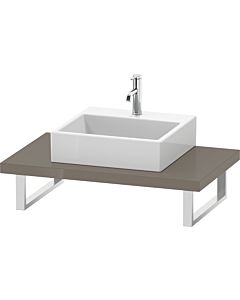 Duravit L-Cube Konsole LC102C08989 Stärke 4.5 cm, flannel grey hochglanz, für Aufsatzbecken, variabel