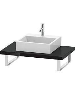 Duravit L-Cube Konsole LC102C04040 Stärke 4.5 cm, schwarz hochglanz, für Aufsatzbecken, variabel