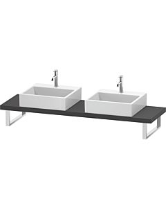 Duravit L-Cube console LC101C04949 thickness 4.5 cm, graphite matt, for Aufsatzbecken , variable