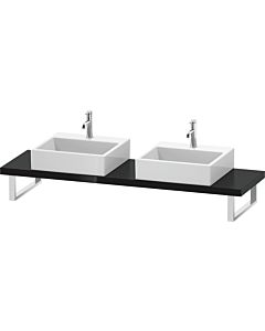 Duravit L-Cube Konsole LC101C04040 Stärke 4.5 cm, schwarz hochglanz, für Aufsatzbecken, variabel