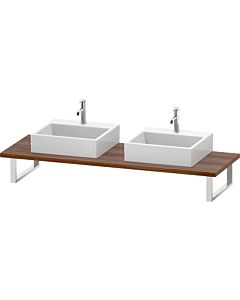 Duravit DuraStyle Konsole DS107C07979 für Aufsatzbecken, 2 Ausschnitte, Stärke 3 cm, Nussbaum natur