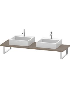 Duravit DuraStyle Konsole DS107C07575 für Aufsatzbecken, 2 Ausschnitte, Stärke 3 cm, Leinen