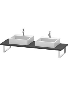 Duravit DuraStyle DS107C04949 pour Aufsatzbecken , 2 découpes, épaisseur 3 cm, graphite mat