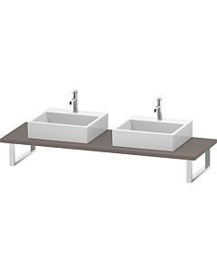 Duravit DuraStyle DS107C04343 pour Aufsatzbecken , 2 découpes, épaisseur 3 cm, basalte mat