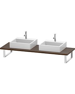 Duravit DuraStyle console DS107C02121 for Aufsatzbecken , 2 cut-outs, thickness 3 cm, dark walnut