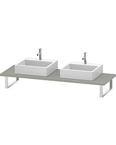 Duravit DuraStyle DS107C00707 pour Aufsatzbecken , 2 découpes, épaisseur 3 cm, gris béton mat