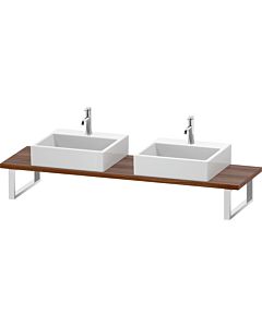 Duravit DuraStyle Konsole DS105C07979 für Aufsatzbecken, 2 Ausschnitte, Stärke 3 cm, Nussbaum natur