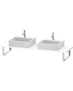 Duravit DuraStyle Konsole DS105C02222 für Aufsatzbecken, 2 Ausschnitte, Stärke 3 cm, weiß hochglanz